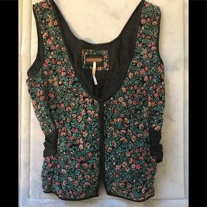 Vintage Free People Vest with silk detail